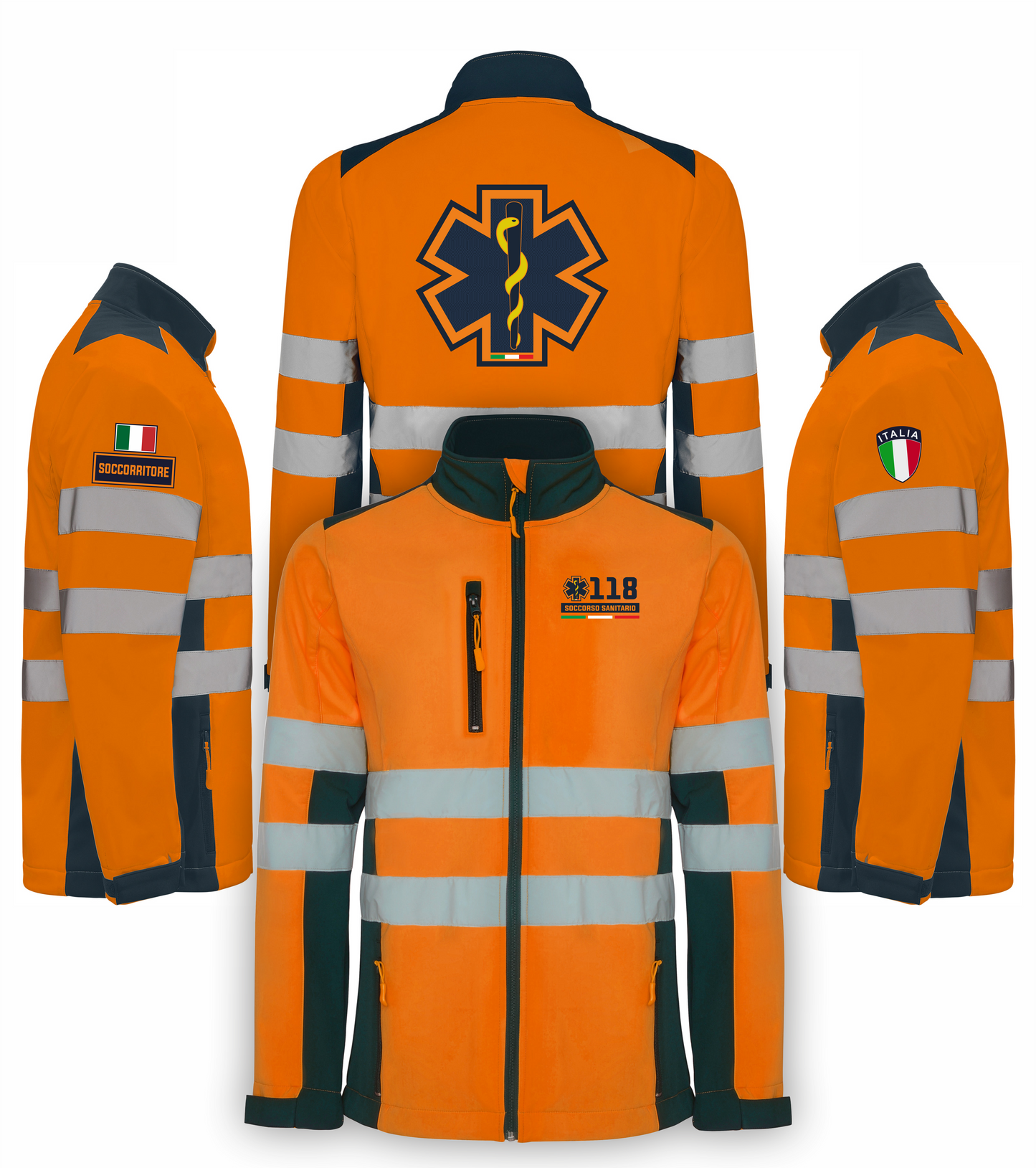 Giacca softshell alta visibiltà del 118 Soccorso Sanitario