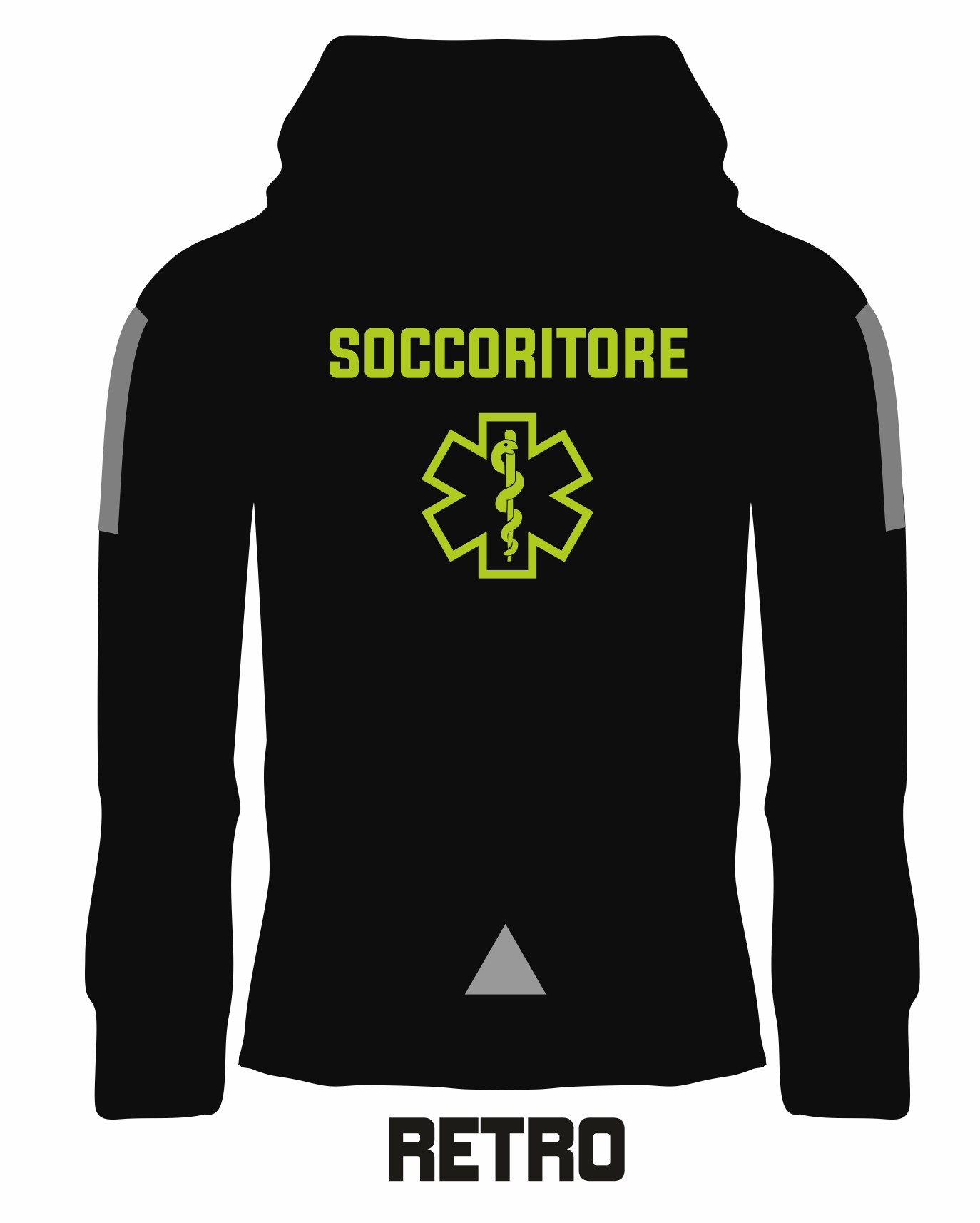 Felpa con cappuccio e zip 118 alta visibilità rifrangente