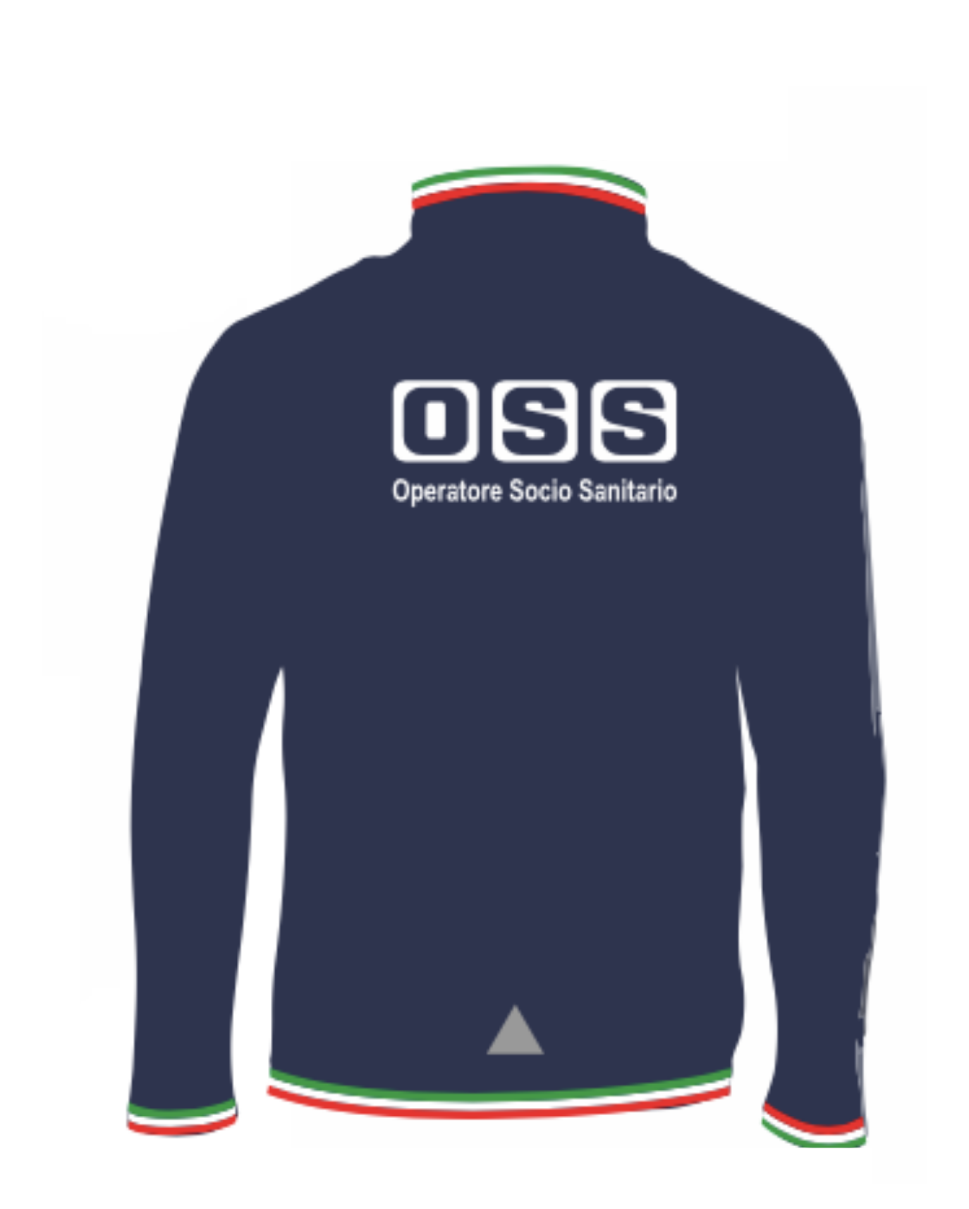 Felpa con zip e bordini tricolore OSS alta visibilità rifrangente