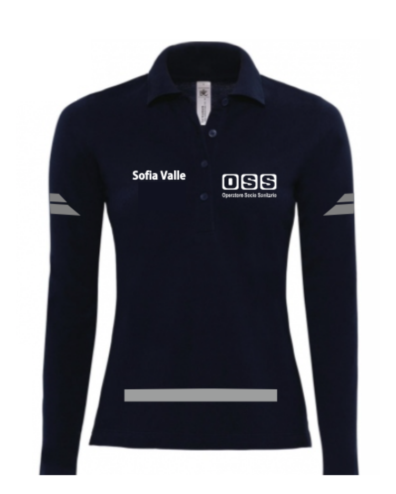 Polo manica lunga OSS alta visibilità rifrangente