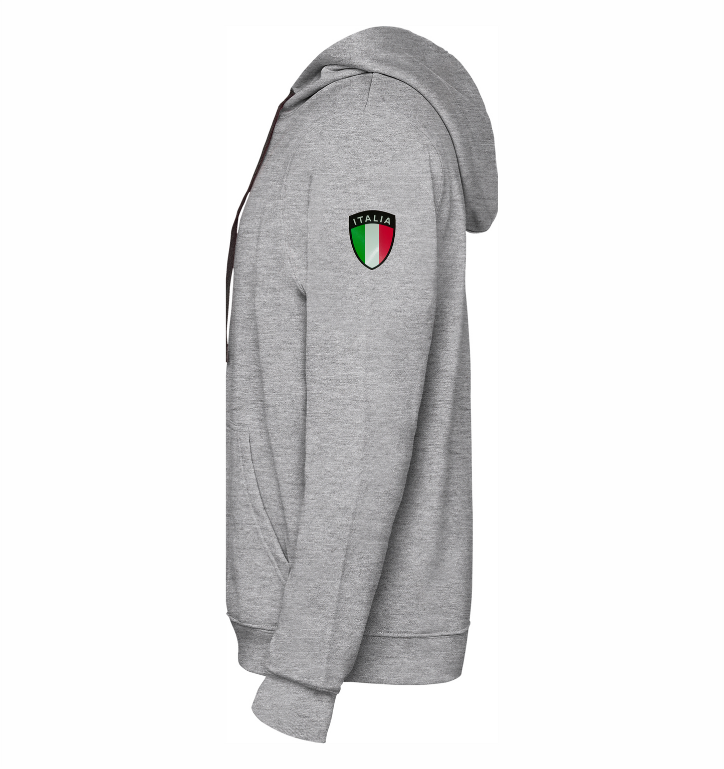 Felpa grigio melange con cappuccio del 118