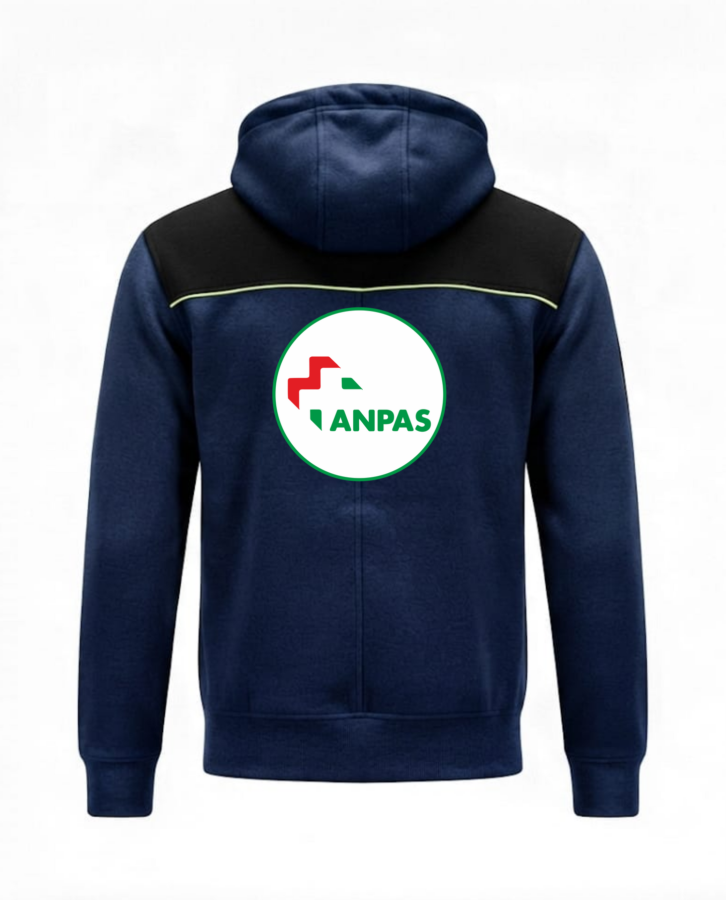 Felpa OREGON blu scuro zip e cappuccio ANPAS