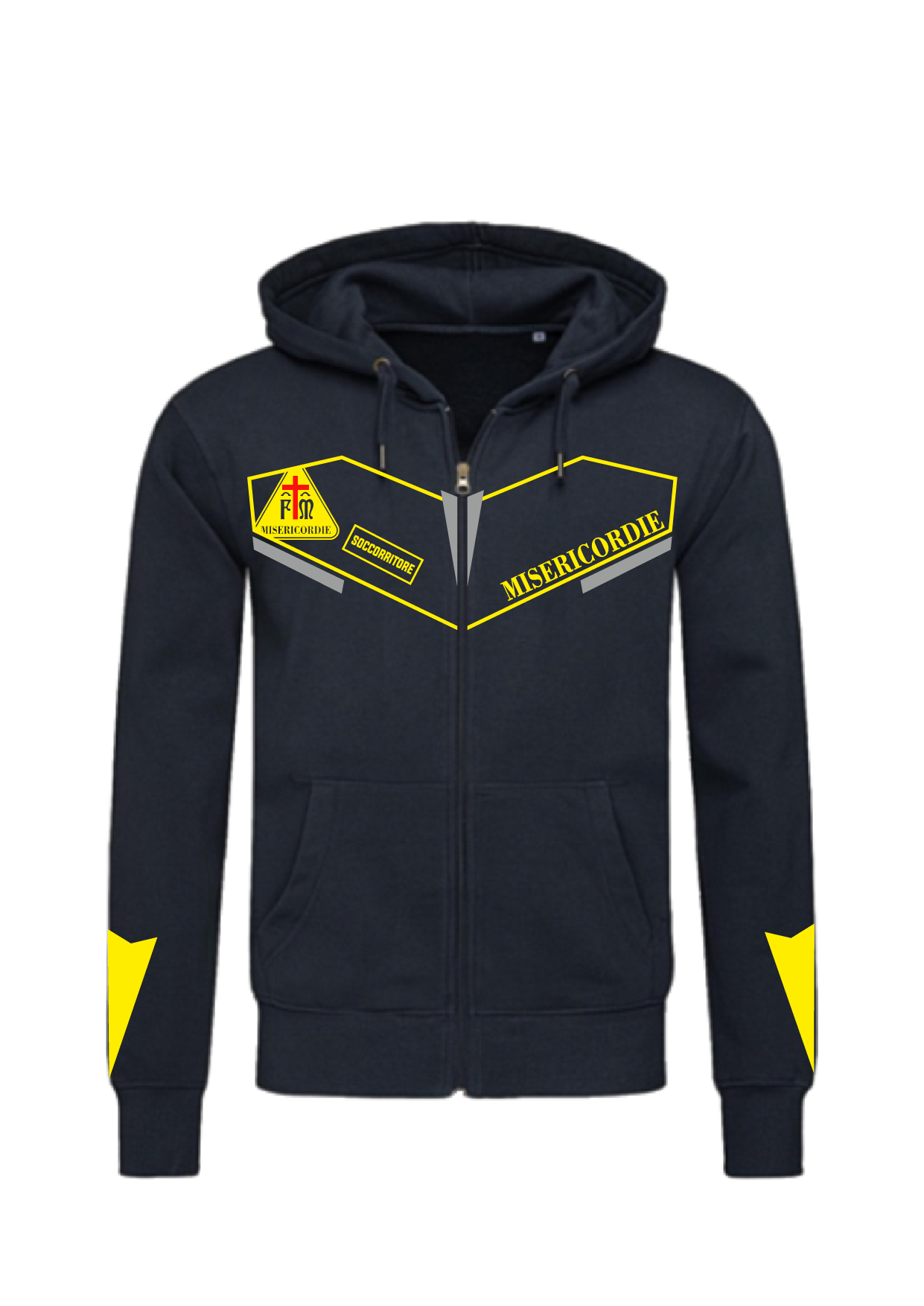 Felpa con cappuccio e zip MISERICORDIE