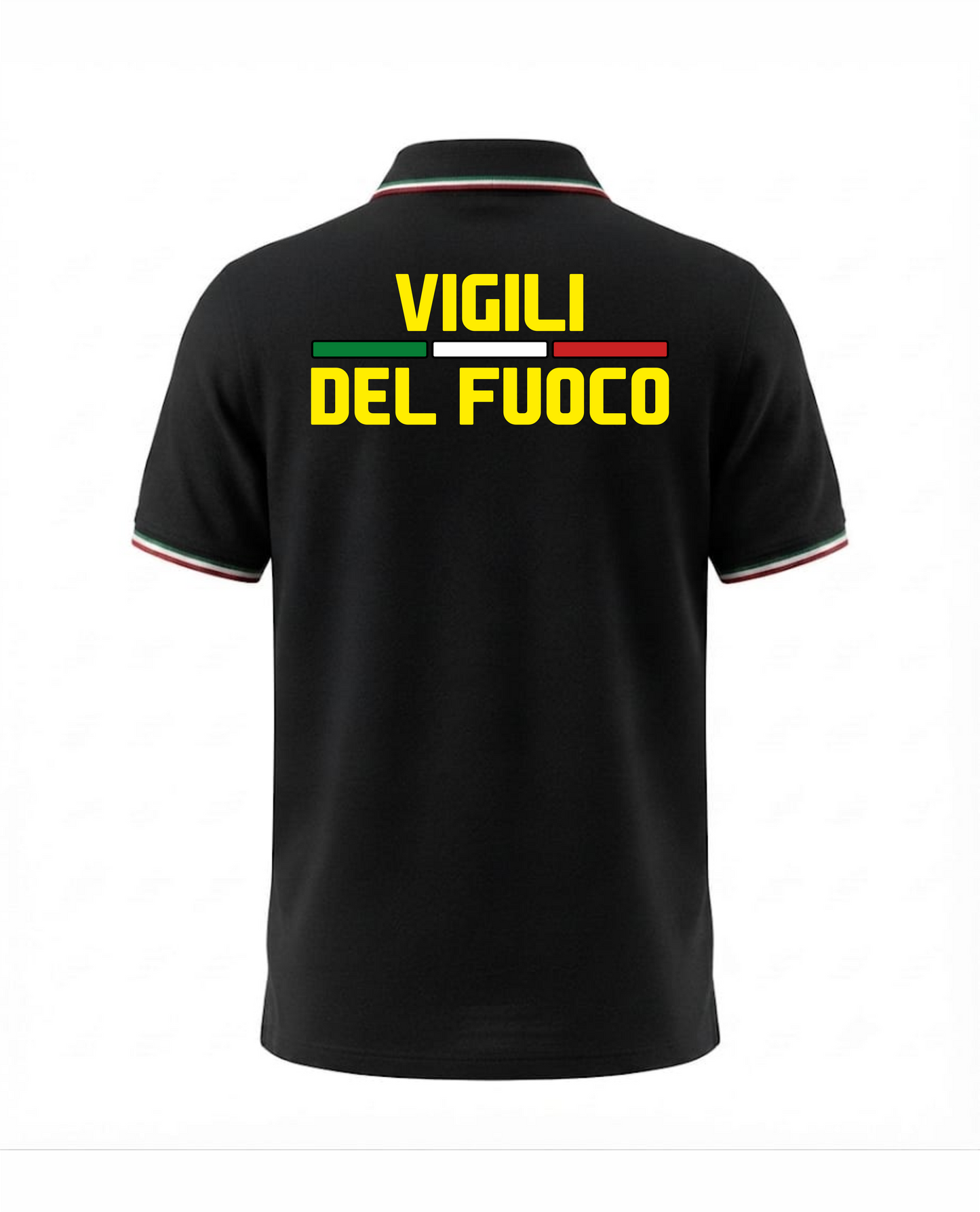 Polo TRIC nera VIGILI DEL FUOCO