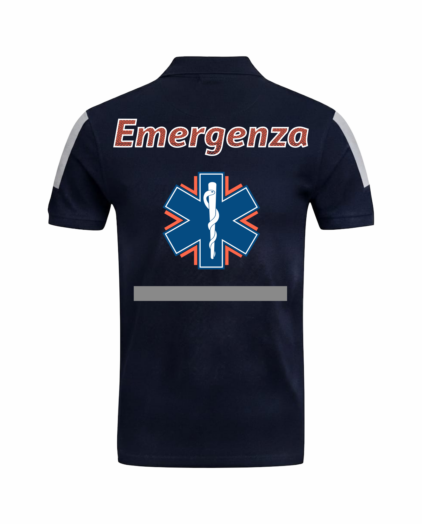 Polo ad Alta visibilità Rifrangente blu scuro del 112