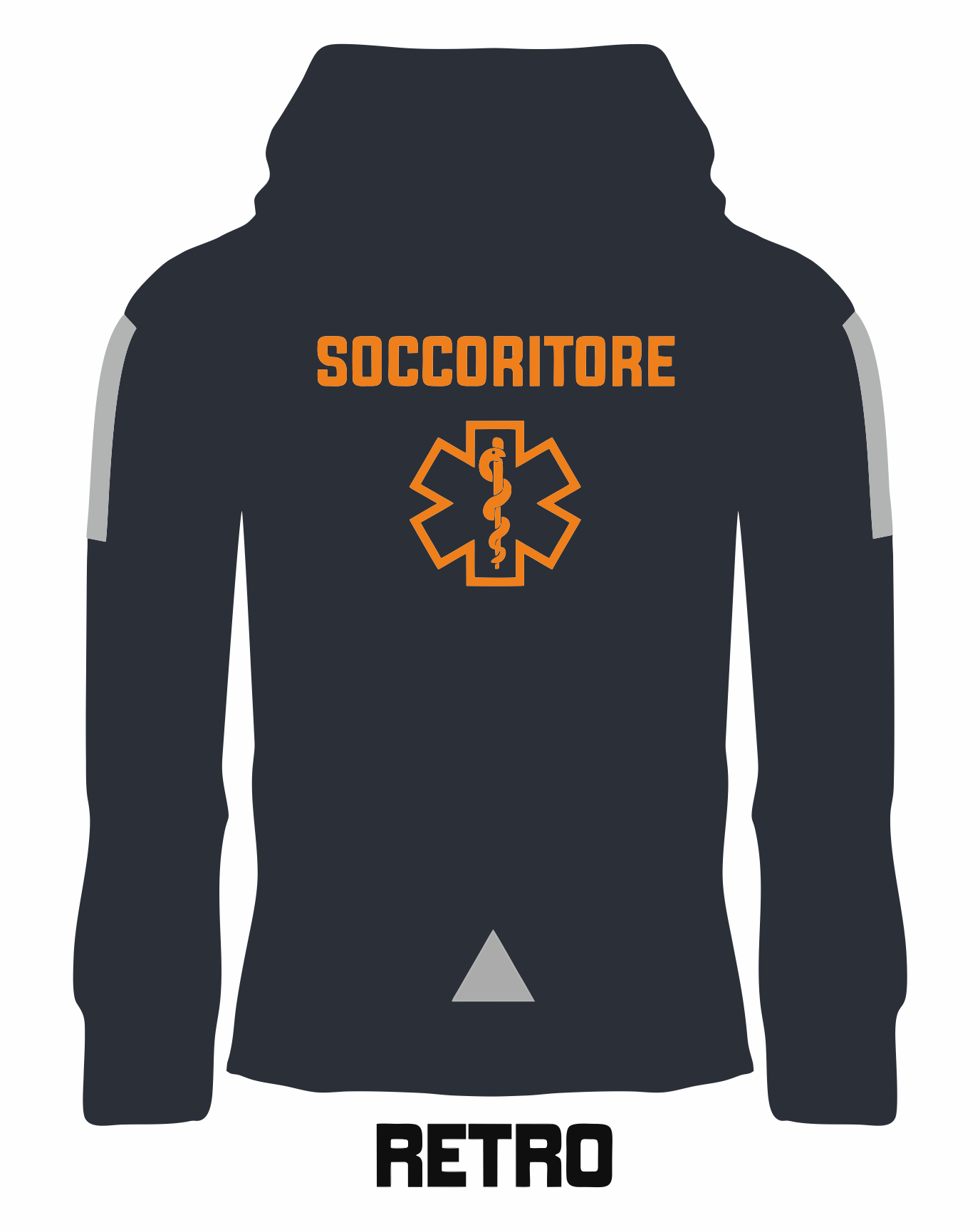 Felpa con cappuccio e zip 118 alta visibilità rifrangente