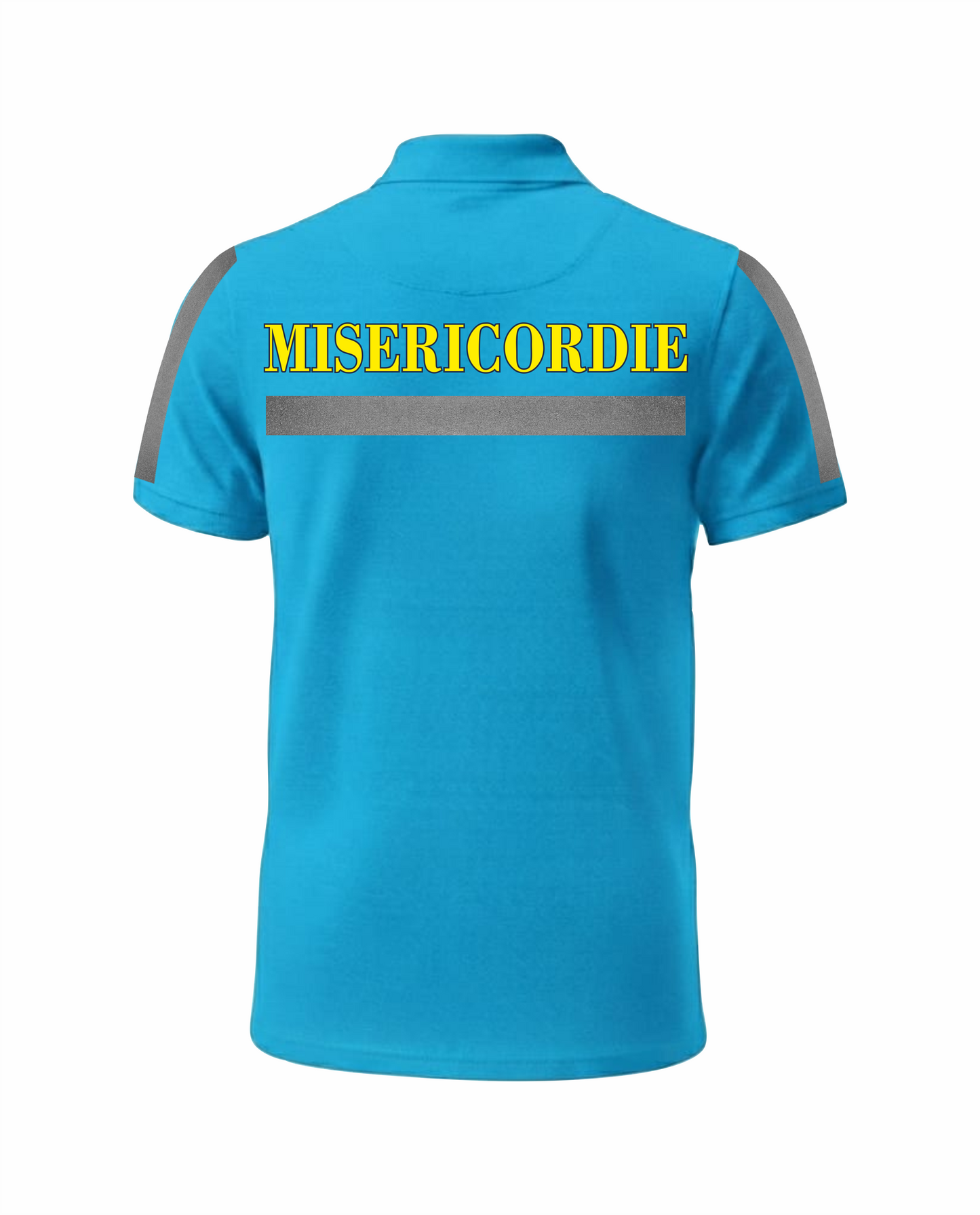 Polo ad Alta visibilità Rifrangente azzurra Misericordie