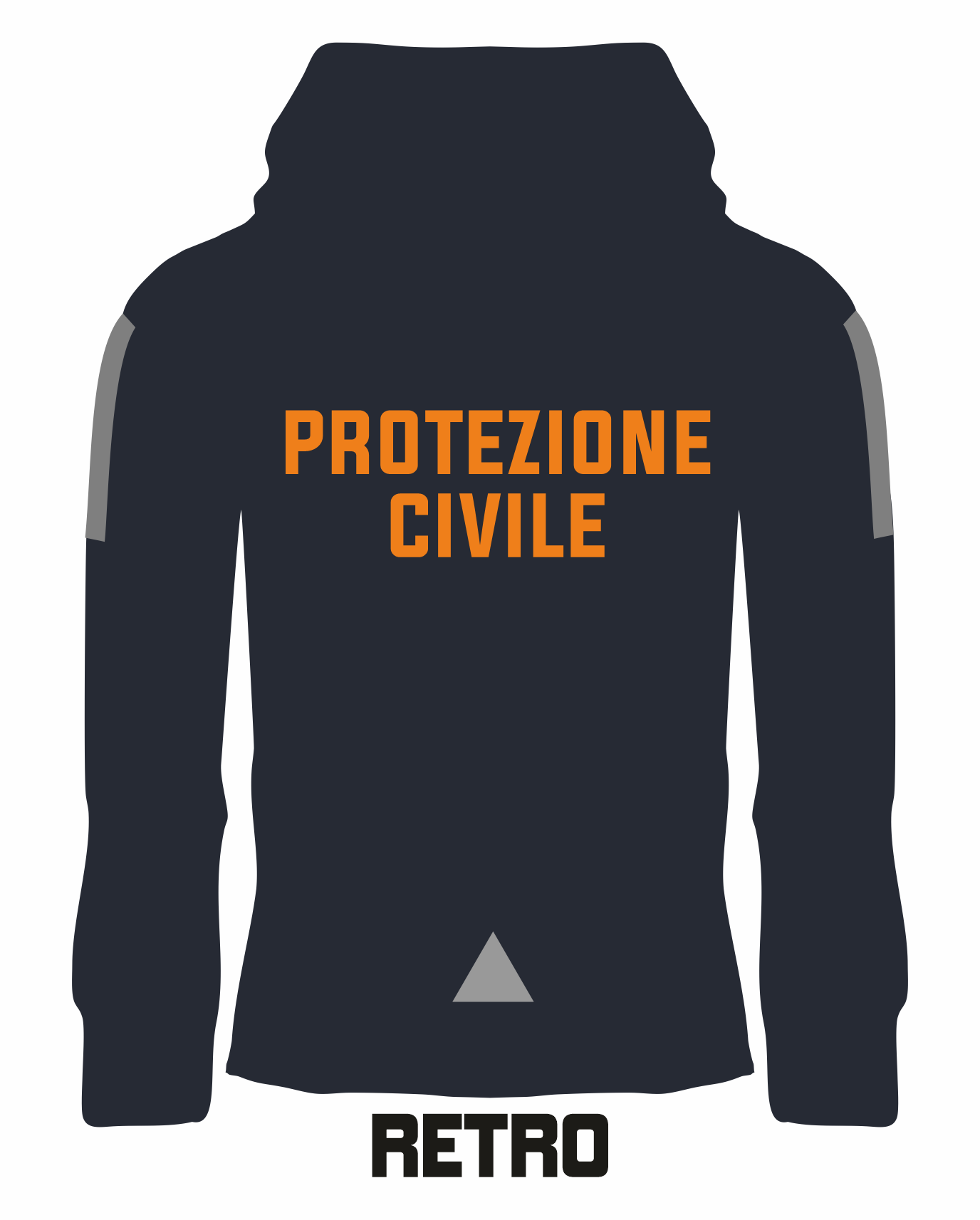 Felpa con cappuccio e zip PROTEZIONE CIVILE alta visibilità rifrangente