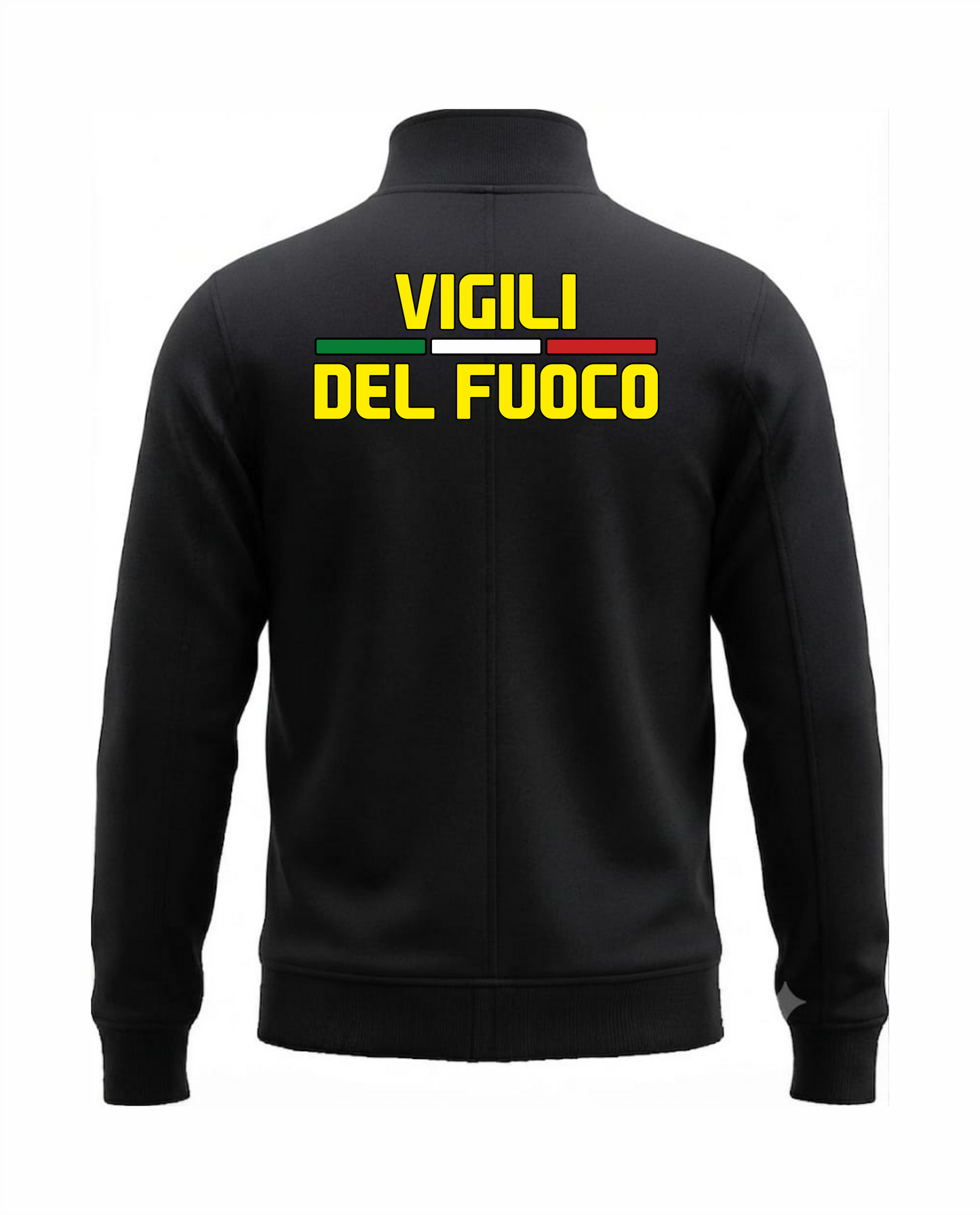 Felpa ITA zip nera VIGILI DEL FUOCO