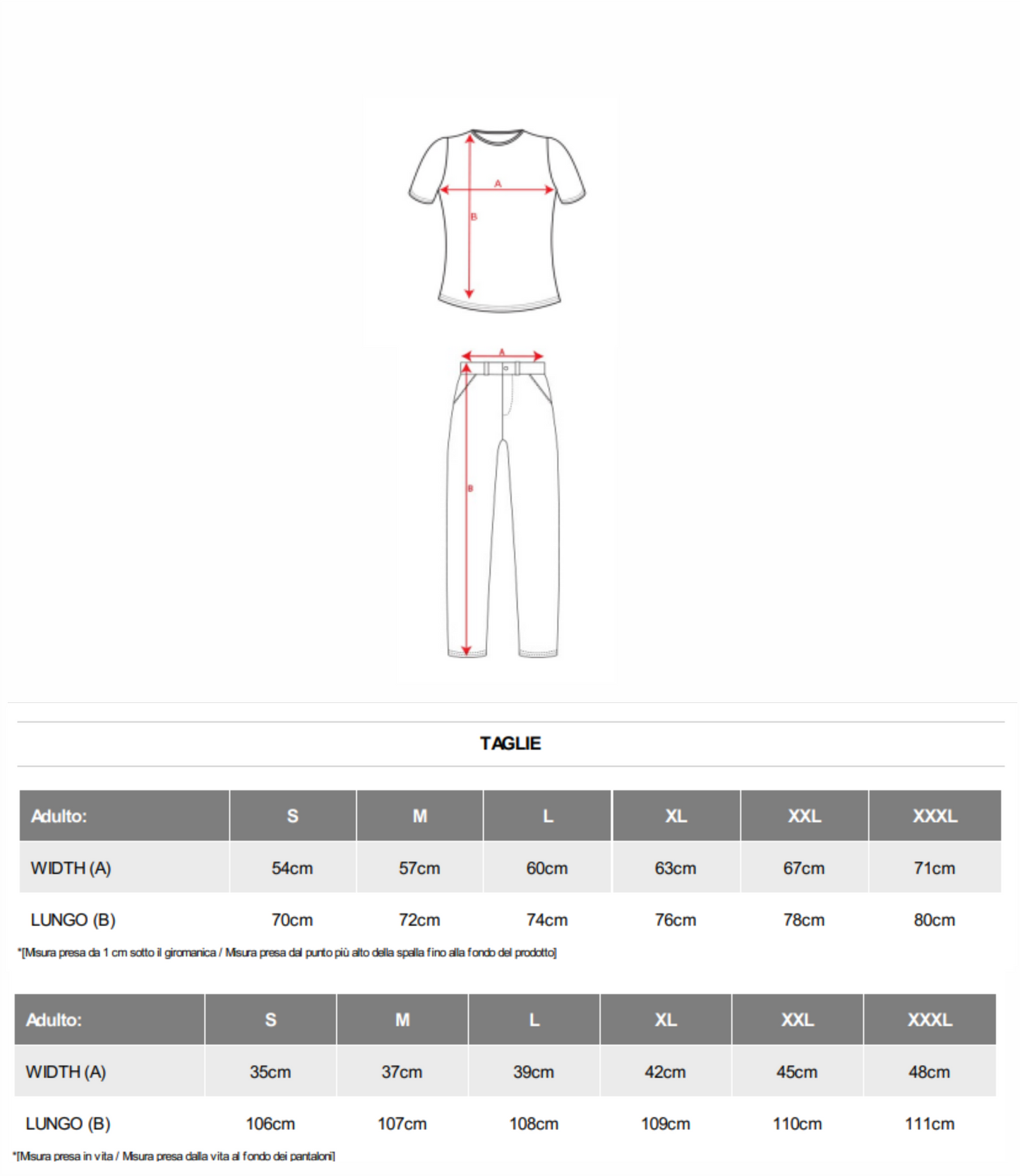 Completo da uomo per Servizio Sanitario