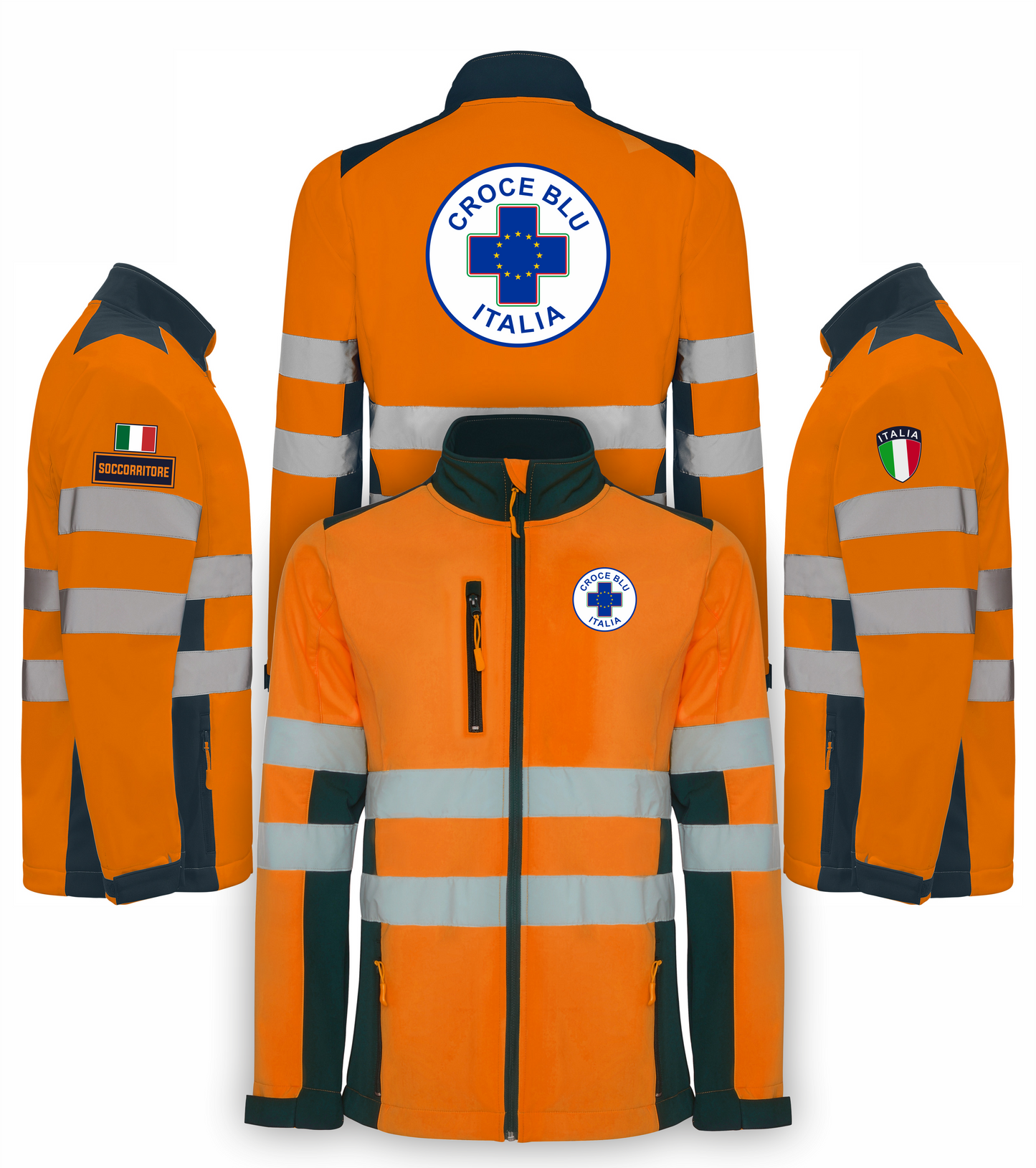 Giacca softshell alta visibiltà della Croce Blu