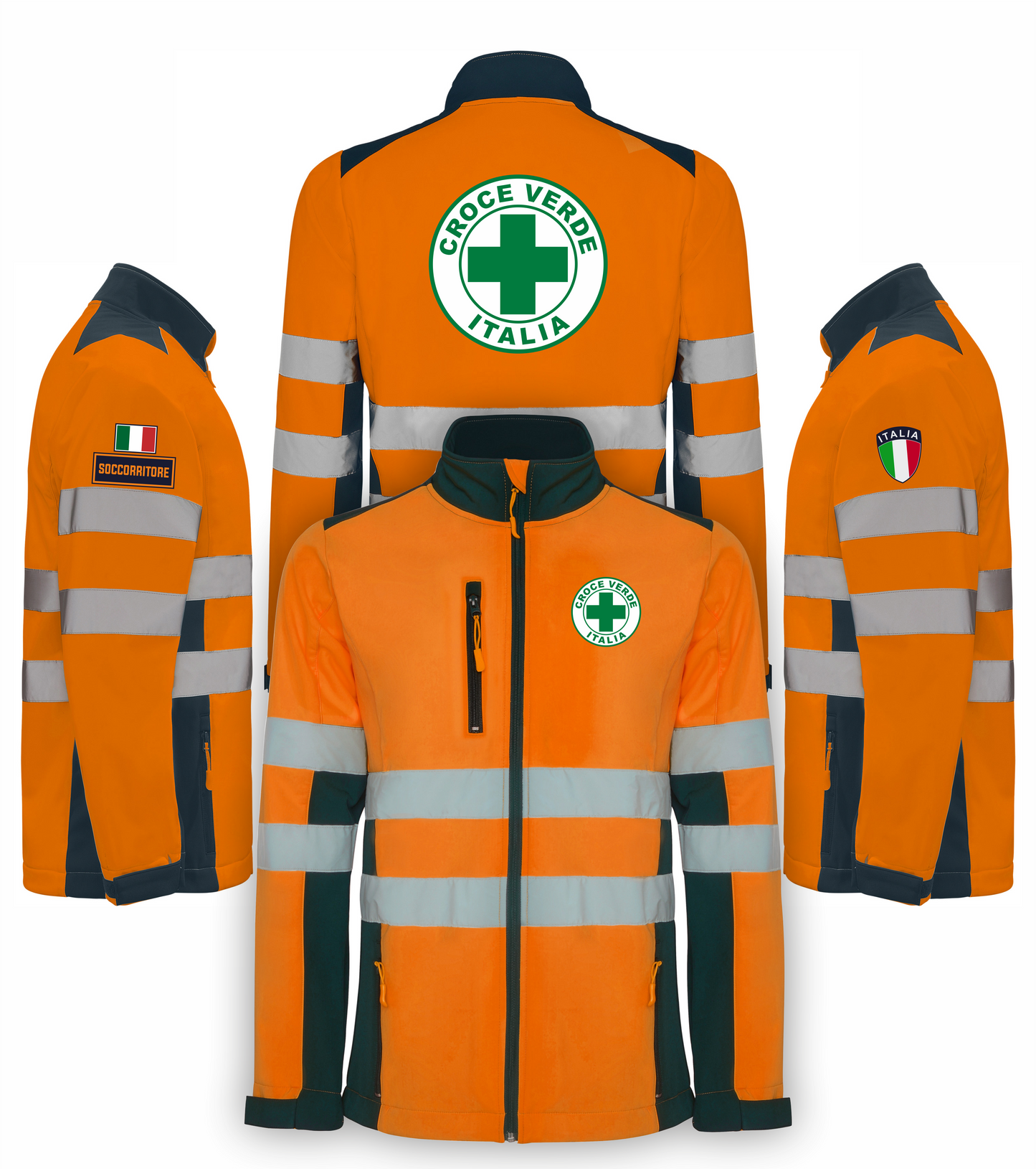 Giacca softshell alta visibiltà della Croce Verde