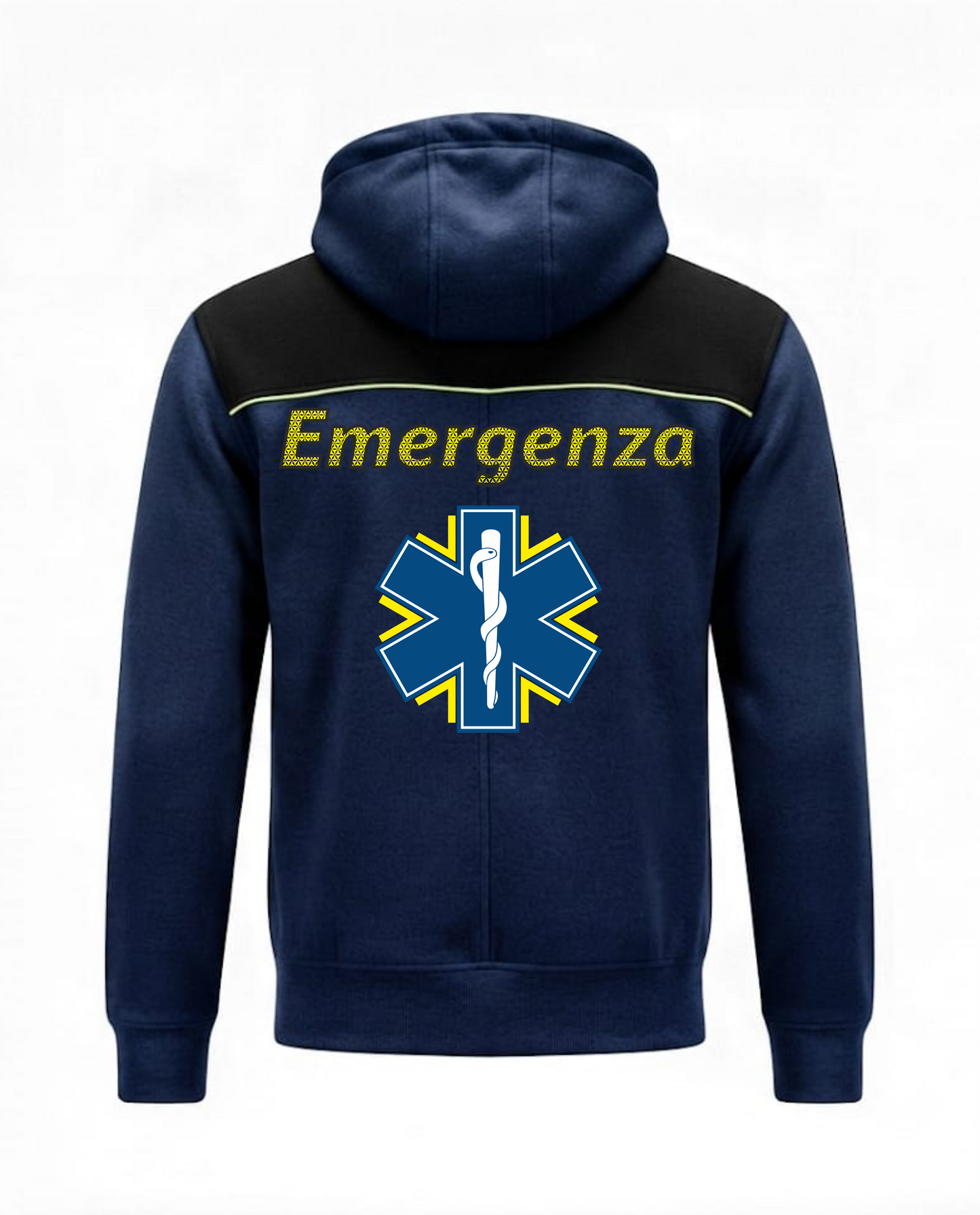 Felpa OREGON blu scuro zip e cappuccio del 118