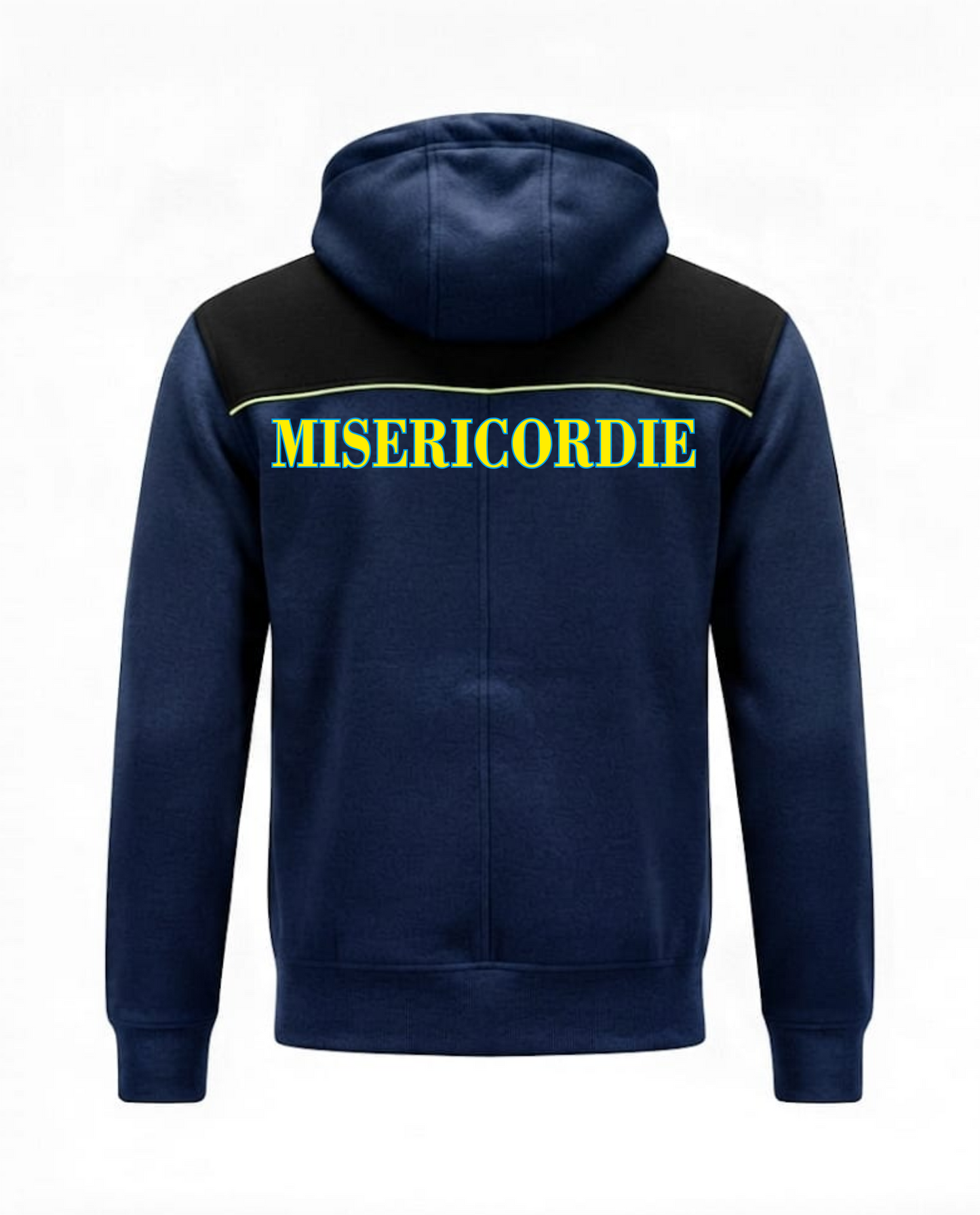 Felpa OREGON blu scuro zip e cappuccio Misericordie