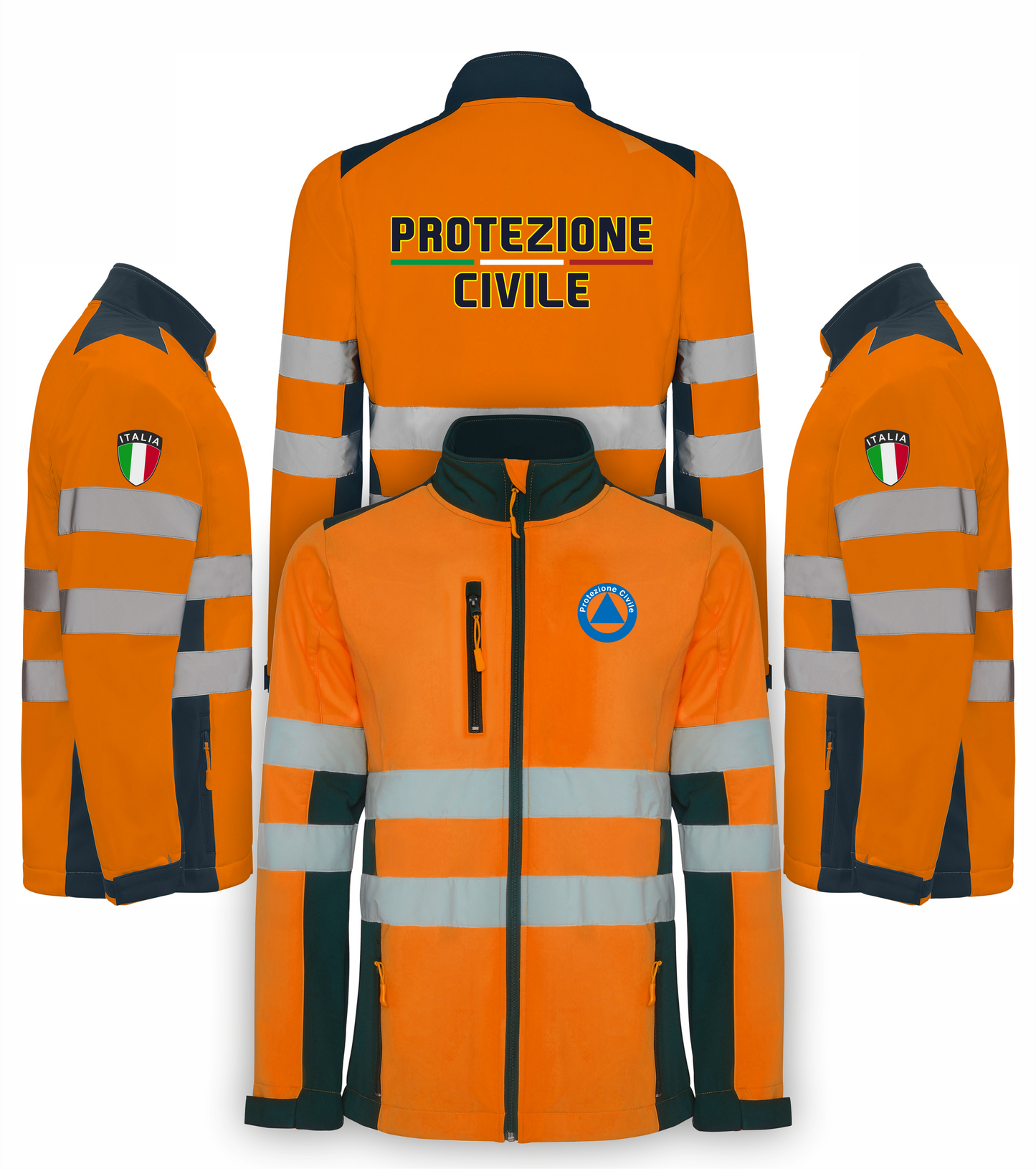 Giacca softshell alta visibiltà della Protezione civile