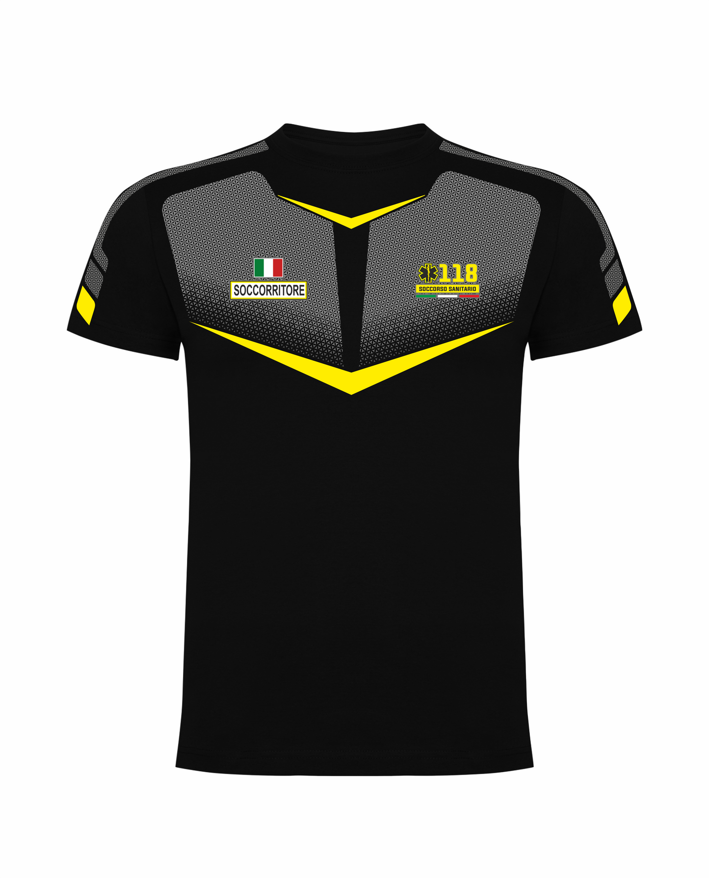 T-shirt Tecnica TRF del 118 nera