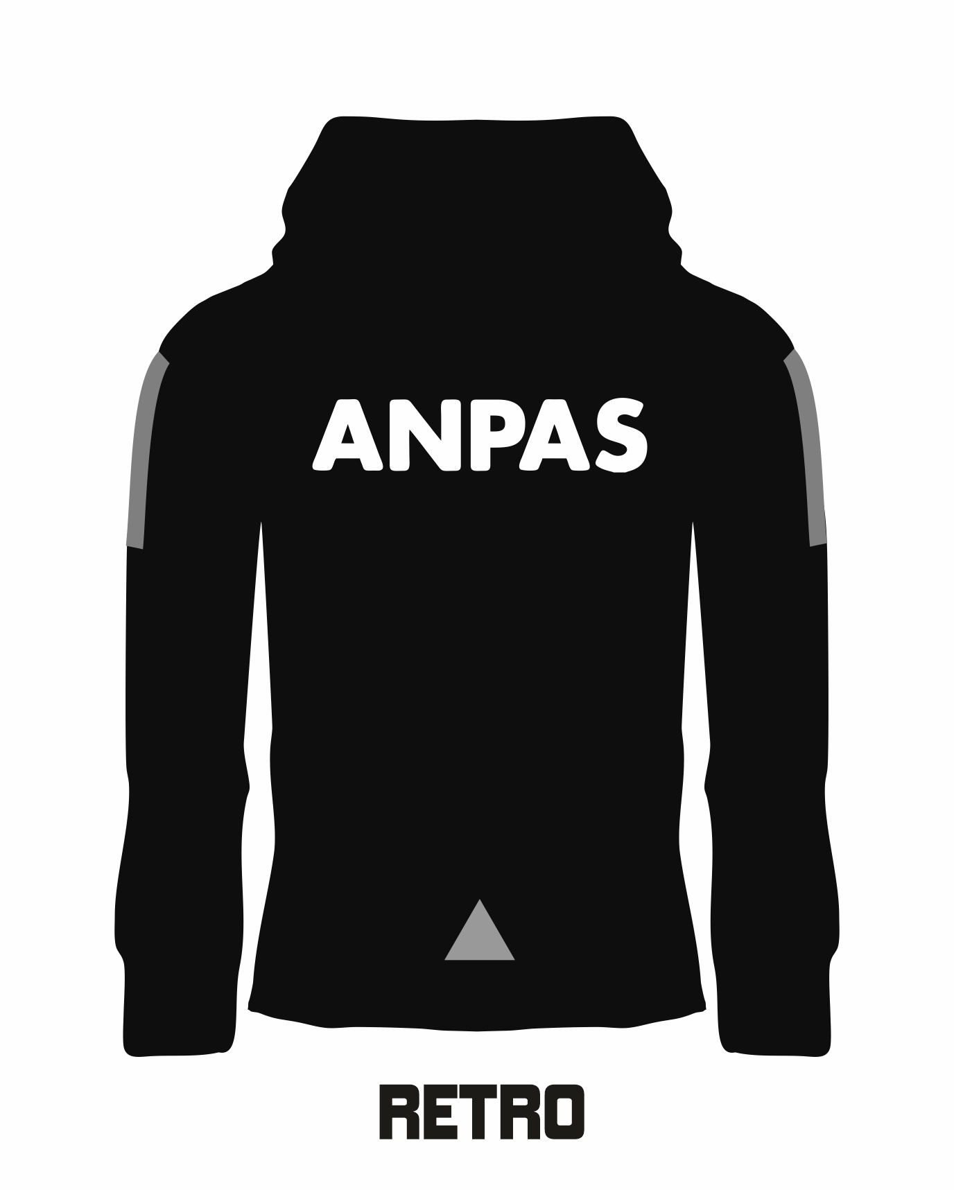 Felpa con cappuccio e zip ANPAS alta visibilità rifrangente