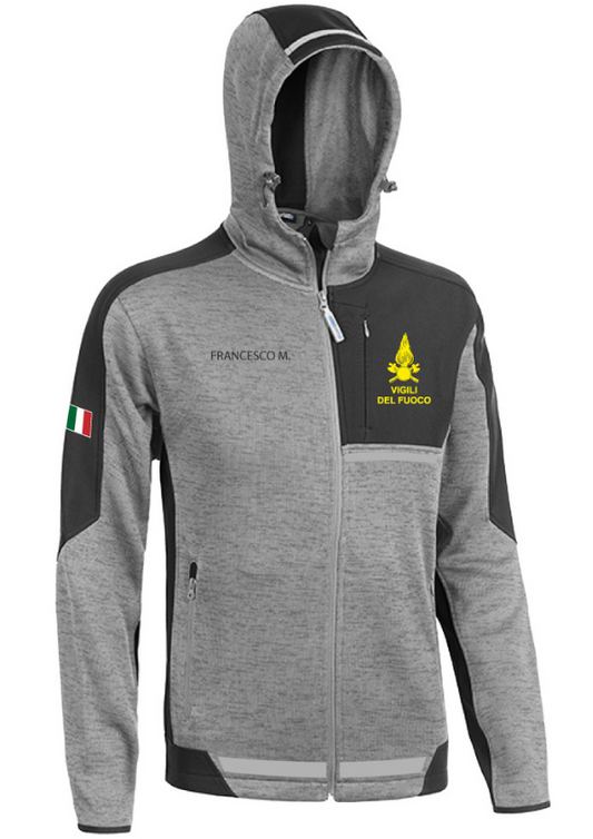 Felpa cappuccio e zip VVF