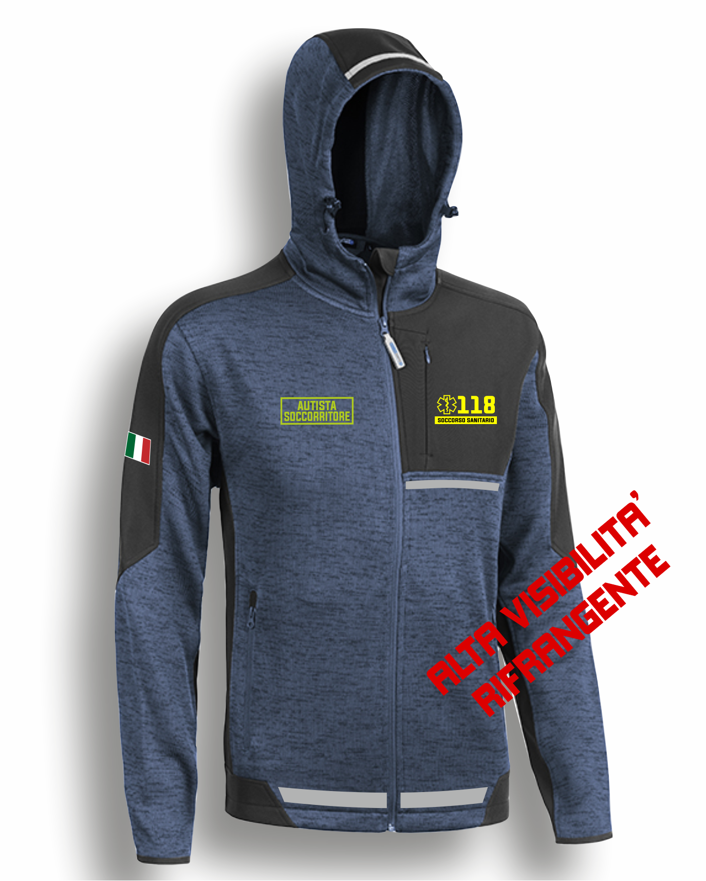 felpa cappuccio e zip 118