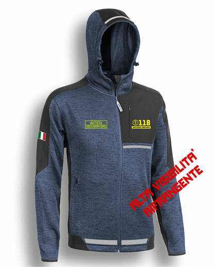 felpa cappuccio e zip 118