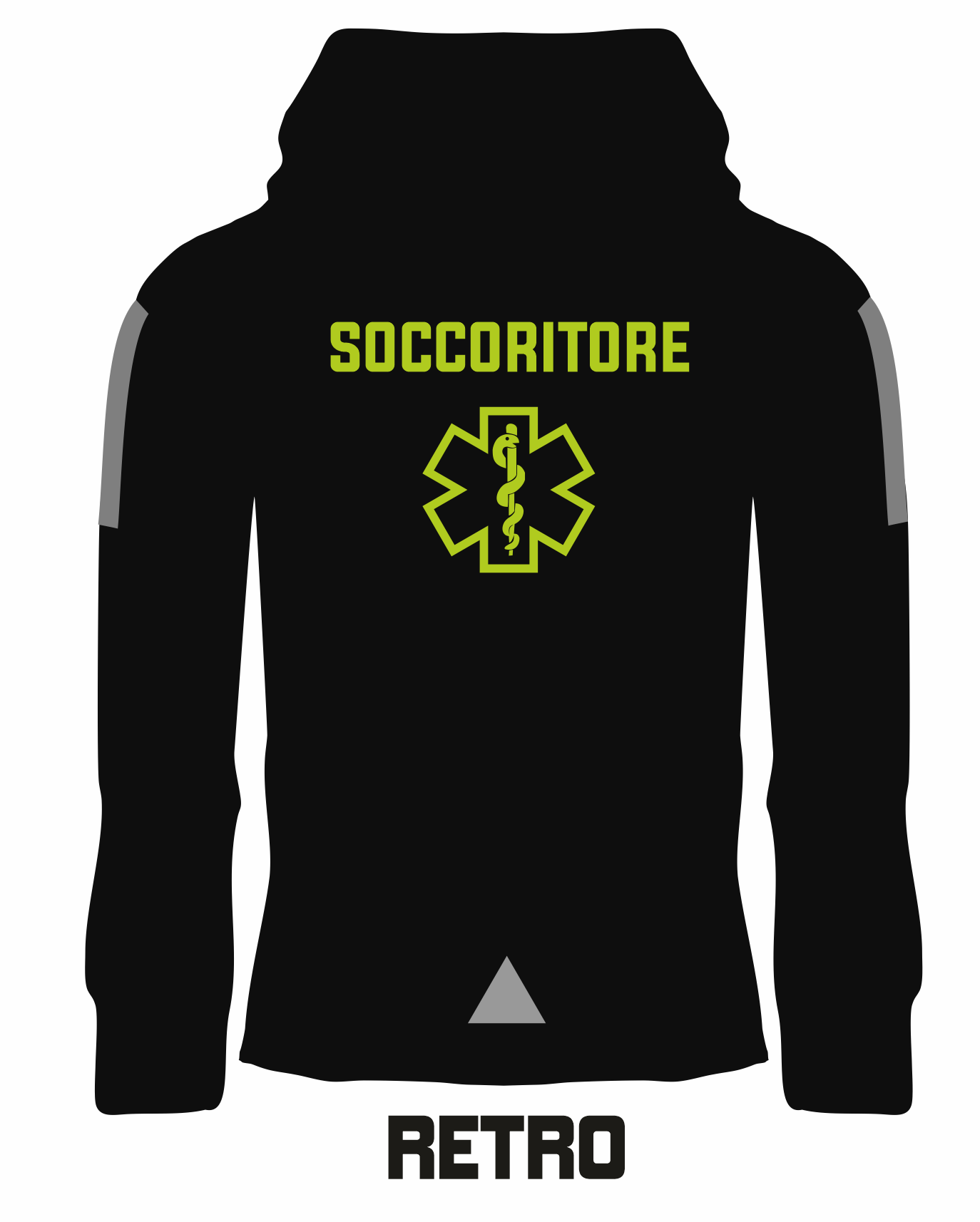 Felpa con cappuccio 118 alta visibilità rifrangente