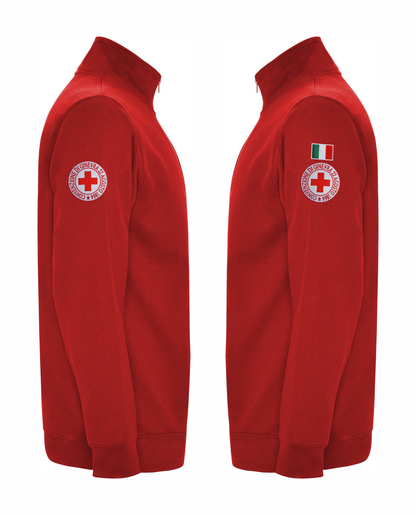 Felpa MEZZA ZIP Croce Rossa