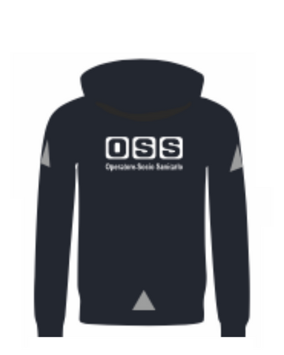 Felpa con cappuccio e zip OSS alta visibilità rifrangente