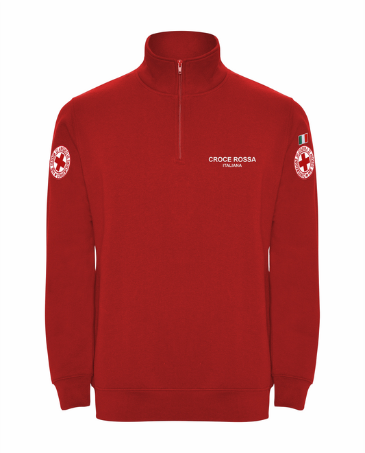 Felpa MEZZA ZIP Croce Rossa