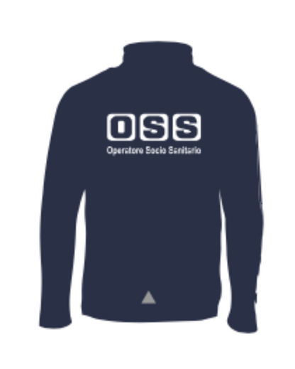 Felpa con zip e bordini colorati OSS alta visibilità rifrangente