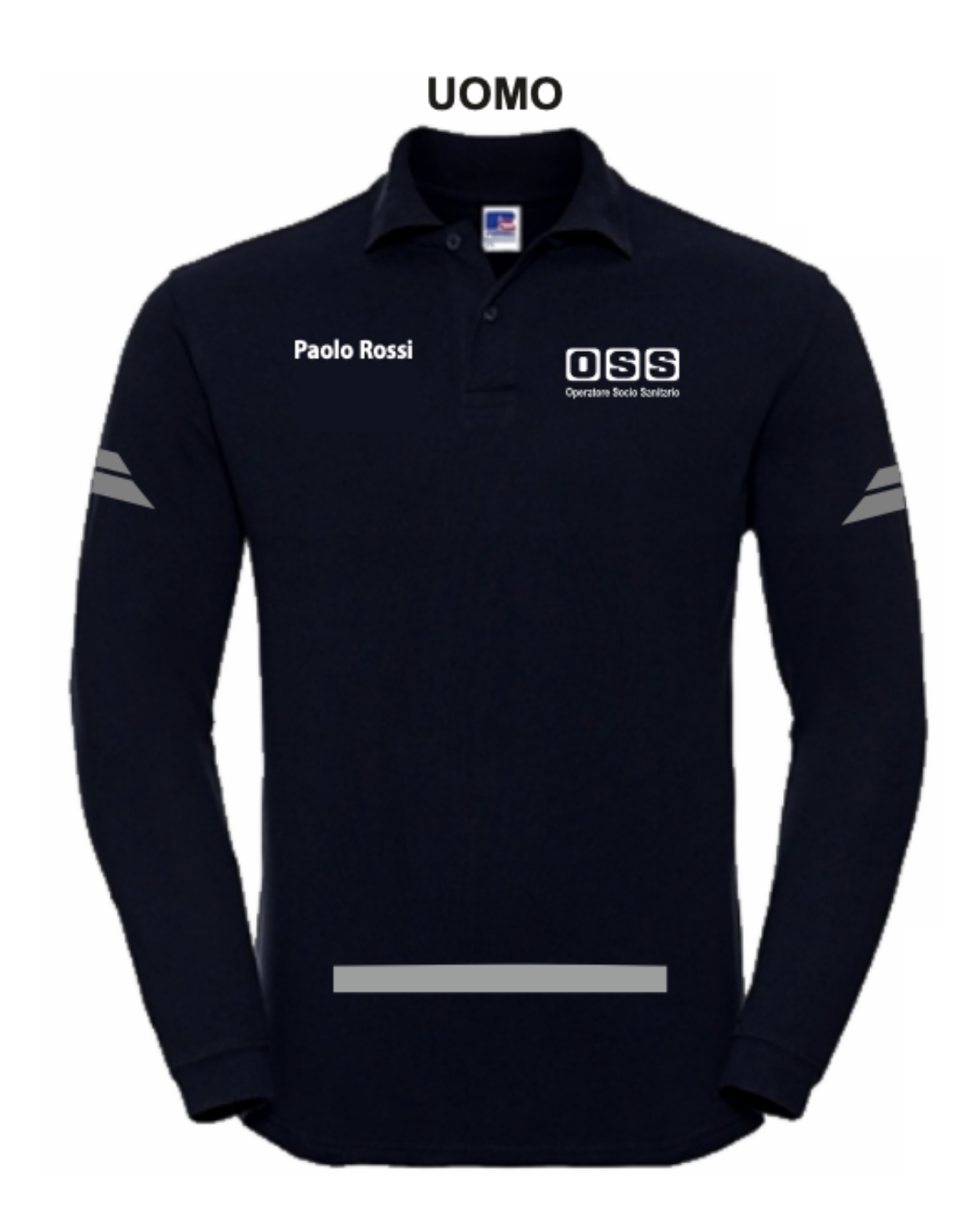 Polo manica lunga OSS alta visibilità rifrangente