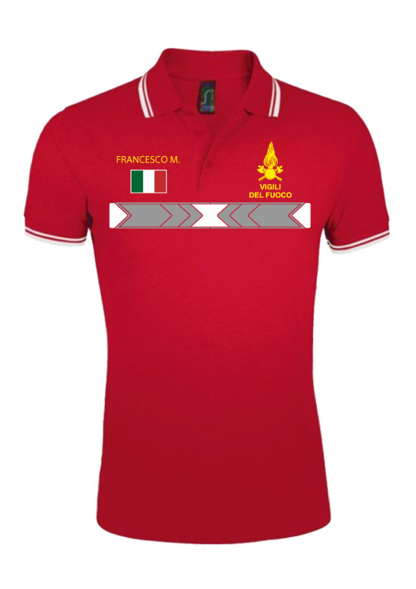 Polo bordino colorato VVF