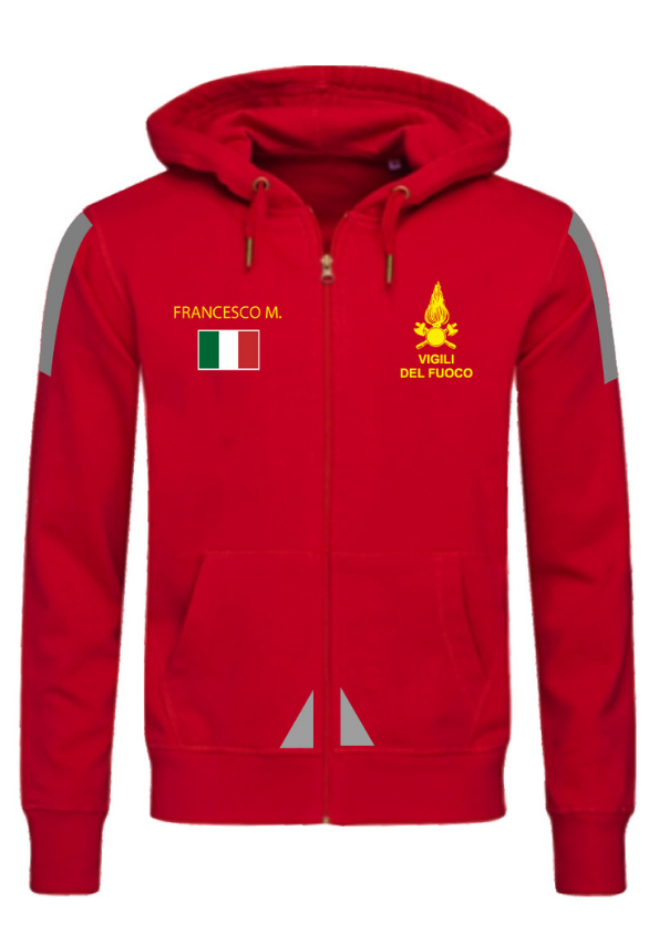 Felpa cappuccio e zip VVF