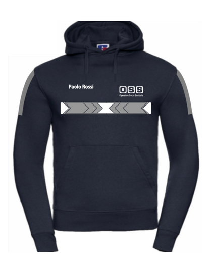 Felpa con cappuccio OSS alta visibilità rifrangente