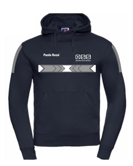 Felpa con cappuccio OSS alta visibilità rifrangente