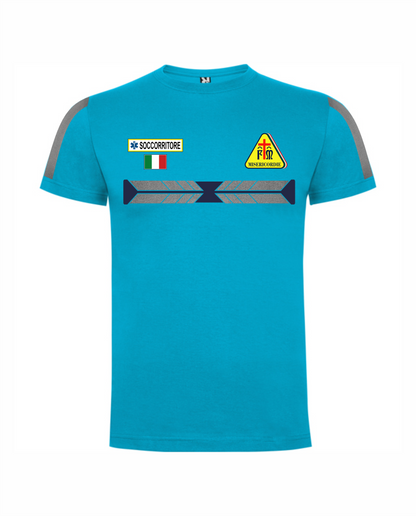 T-shirt azzurra Misericordie alta visibilità