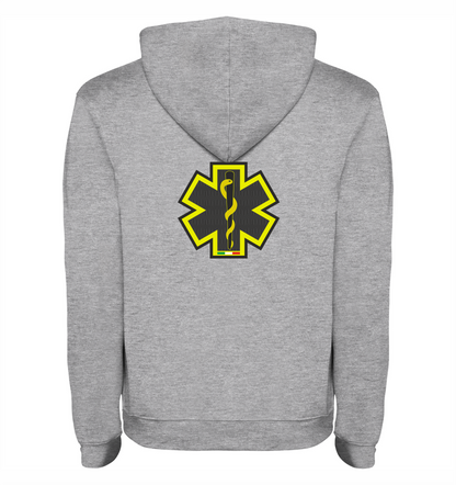 Felpa grigio melange con cappuccio del 118