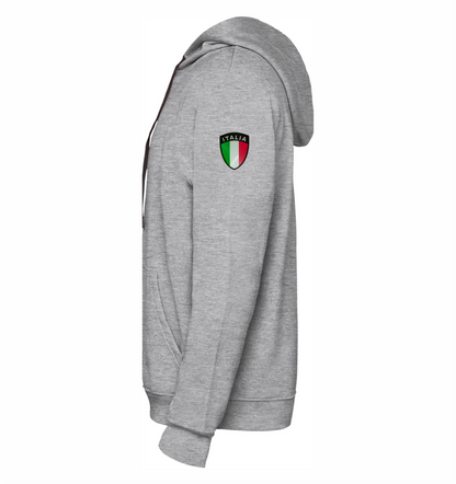 Felpa grigio melange con cappuccio del 118