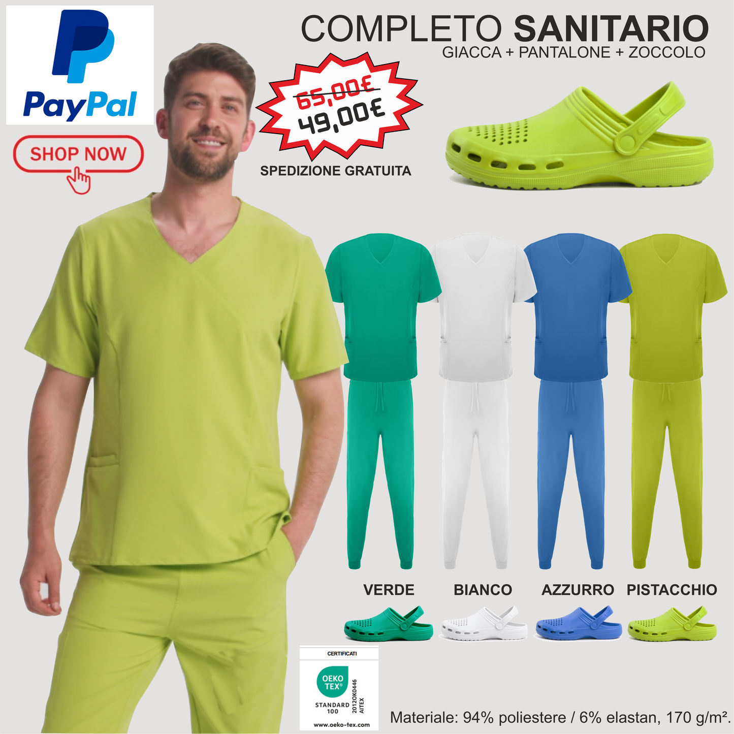 Completo da uomo per Servizio Sanitario