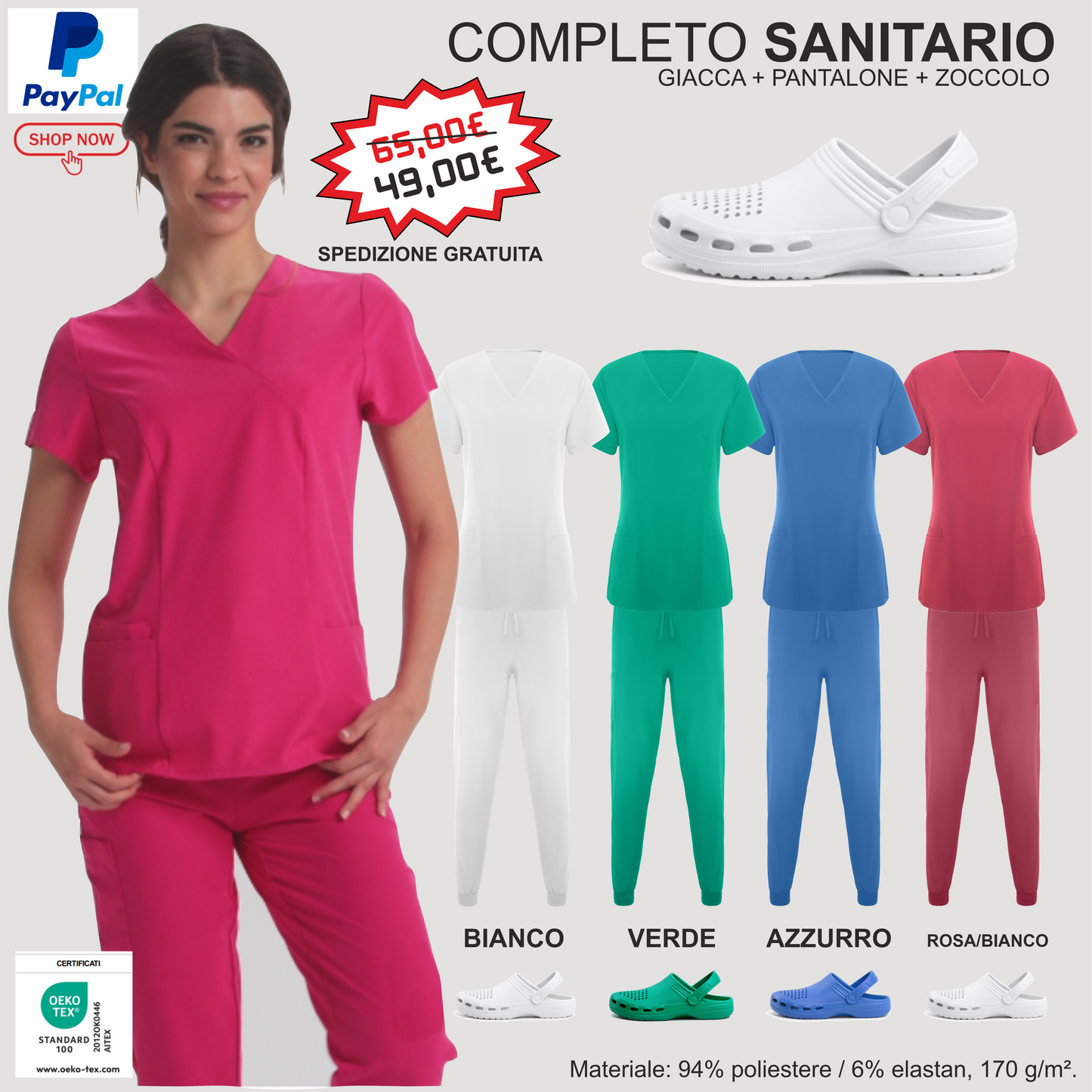 Completo da donna per Servizio Sanitario