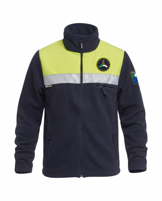 G38 Giacca in Pile con zip Protezione Civile