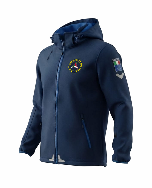 Giacca Tecnica in Softshell con cappuccio della Protezione Civile
