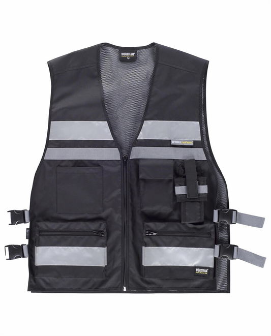 C07 Gilet Tecnico Multitasche Nero
