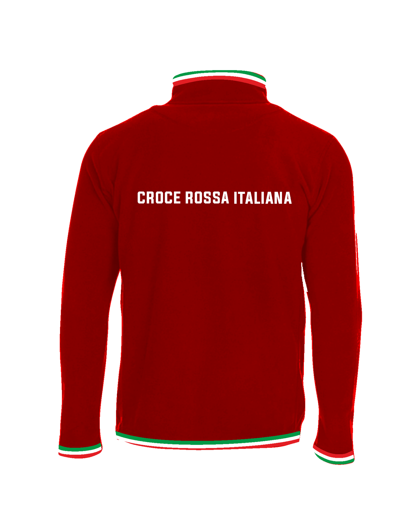 Felpa con zip tricolore Croce Rossa Italiana