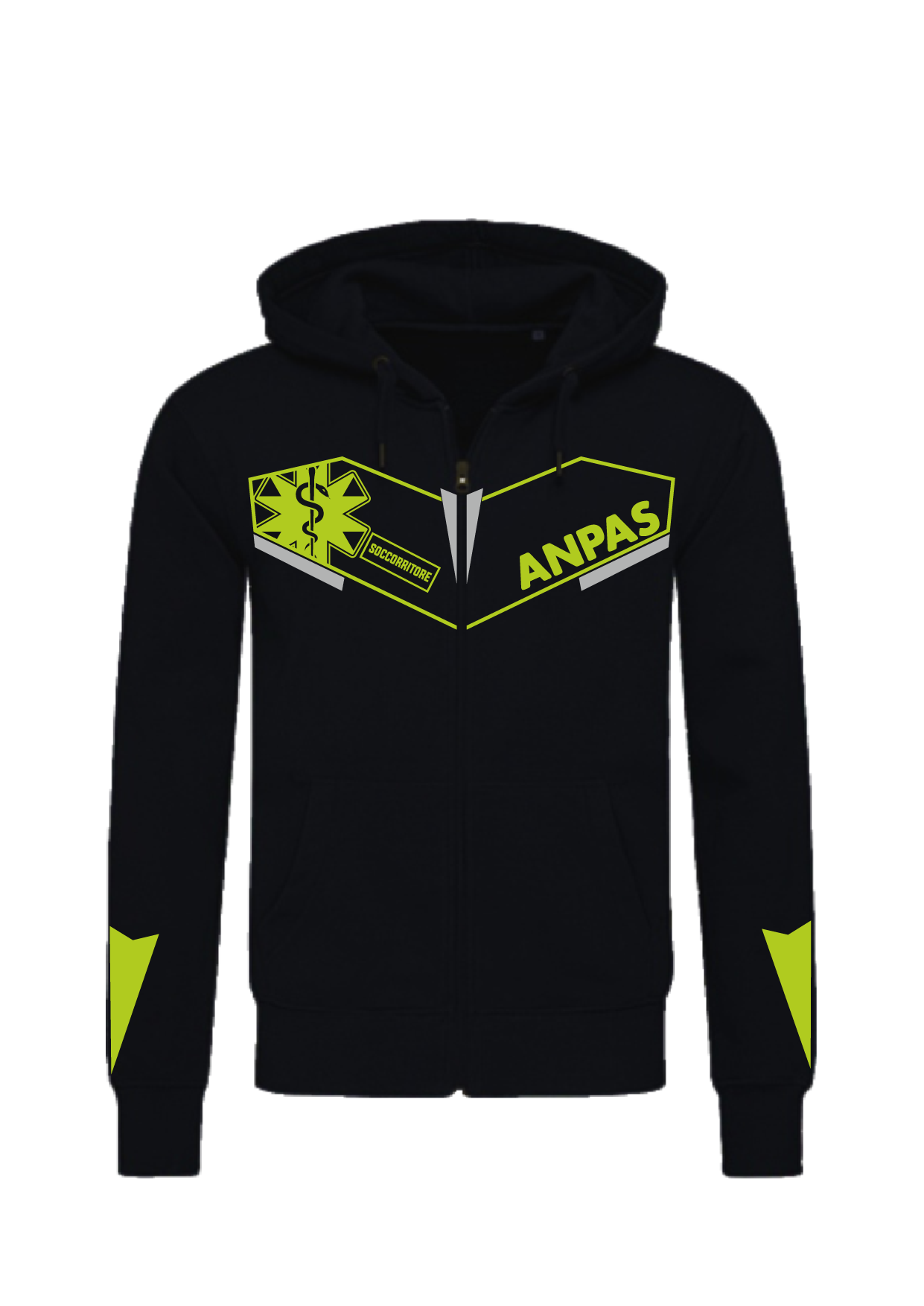 Felpa con cappuccio e zip ANPAS