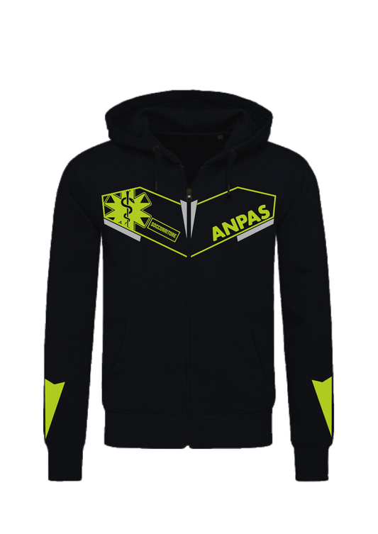 Felpa con cappuccio e zip ANPAS