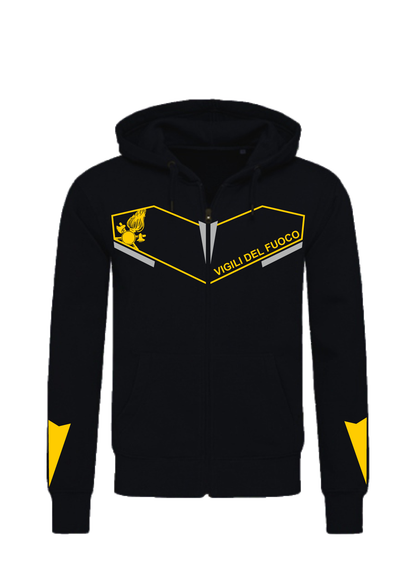Felpa con cappuccio e zip dei Vigili del Fuoco