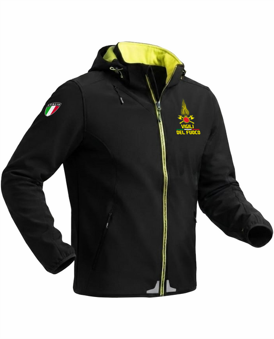 Softshell con cappuccio VIGILI DEL FUOCO