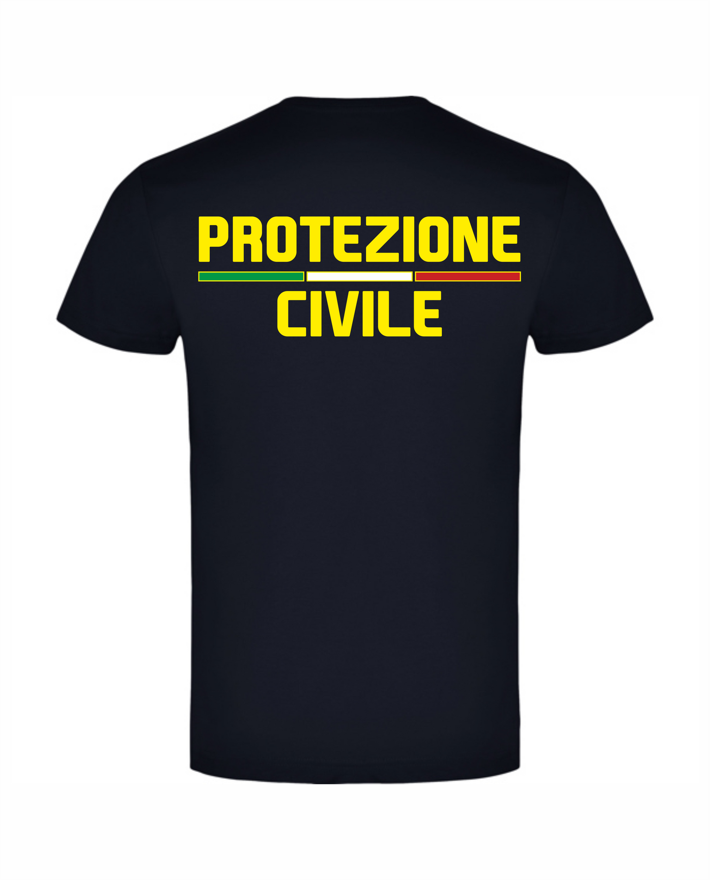 T-shirt blu scuro PROTEZIONE CIVILE alta visibilità
