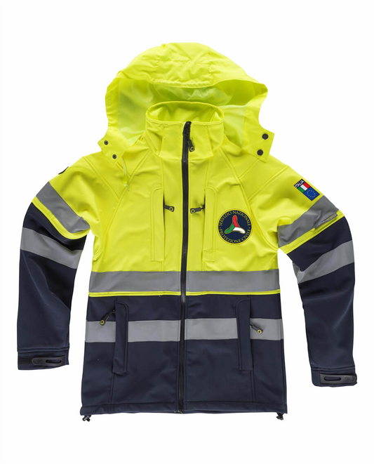 G57 Giaccone in Softshell S9525 Alta Visibilità PROTEZIONE CIVILE
