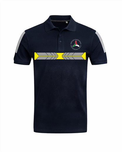 Polo ad Alta visibilità Rifrangente blu scuro PROTEZIONE CIVILE